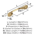 thumbnail image 3 of Amerock Ravino 3 inch Center-to-Center Champagne Bronze Cabinet or Furniture Pull, 10 Pack, 3 of 4