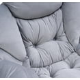 thumbnail image 6 of Gray Accent Chair for Living Area - Modern Fabric, Rust Steel Frame, Comfy Seat & Side Pocket Room Polyester Metal Construction,, 6 of 11