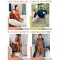 thumbnail image 4 of UVN Sweatsuit Sets for Women 2 Piece Lounge Set Loose Jogger Sets Fall Outfits Sets Solid Tracksuits with Pockets, 4 of 5