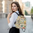 thumbnail image 6 of FORMRS Mini Backpack Purse for Women Quilted Travel Daypack Casual Shoulder Bag, Floral Animals, 6 of 7