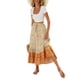 thumbnail image 5 of Faldas largas florales vintage para mujer, estilo bohemio, con cintura elástica, corte A, holgadas, para playa y verano., 5 of 7
