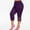 003 Purple, variant on SCSAlgin Fashion Women Plus Size Solid Hollow Elastic Waist Casual Leggings Capris Pants