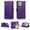 Purple, variant on For Apple iPhone 15 (6.1") Leather Zipper Wallet Case 9 Credit Card Slots Cash Money Pocket Clutch Pouch Stand & Strap Cover ,Xpm Phone Case [ Lavender ]