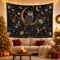 thumbnail image 3 of Floral Garden Perched with Upon Prominent Crescent, Nostalgic Vintage for Botanical Art Lovers, Wall Decor, Mother'S Day Gift, Tapestry Wall Hanging for Dorm and Living Room, 3 of 7