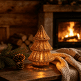 thumbnail image 3 of Christmas Tabletop Decor Woven Light‑up Christmas Tree, Rattan‑style Illuminated Desktop Ornament, Festive Seasonal Centerpiece, Shelf Mantel Home Display, Indoor Xmas Home Party Decoration, 3 of 4