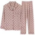 thumbnail image 2 of Plus Size Home Wear Set Long Sleeve Lapel Vest and Trousers Comfortable Winter Pajamas, 2 of 3
