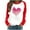 01 Pink1, variant on Fewfanhot Women's Tops, Tees & Blouses Valentine's Day Women's Funny Love Heart Graphic Shirt - Casual Long Sleeve Pullover Top