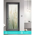 thumbnail image 5 of Window Privacy Film Spring Green Leaf Stained Glass Window Film Decorative Sun Block Window Cover Botanical Watercolor Plant Window Clings Static Adhesive Sticker for Bathroom 19.6"x39.3", 5 of 7