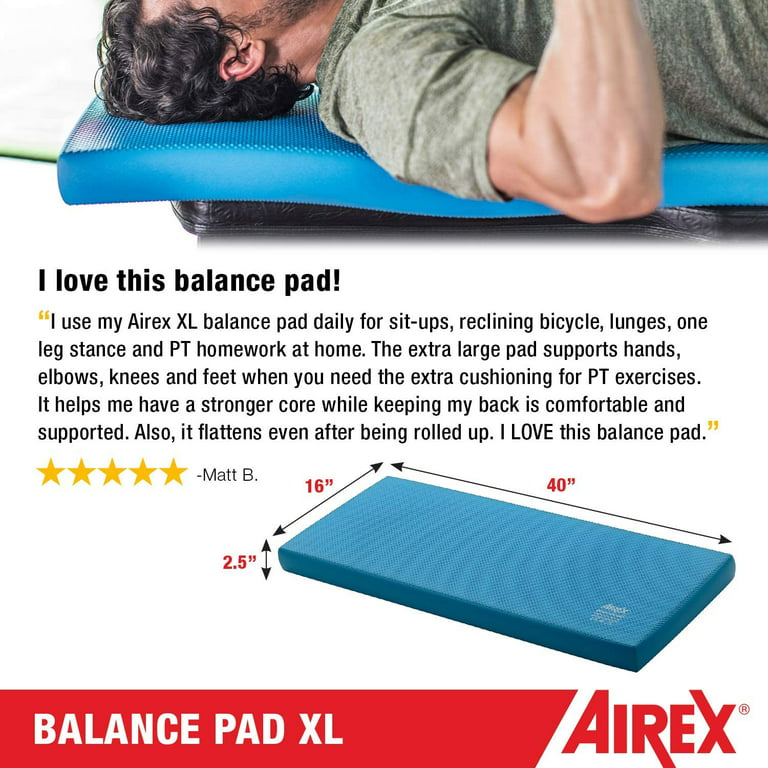 AIREX Balance Pad – Stability Trainer for Balance, Stretching, Physical  Therapy, Exercise, Mobility, Rehabilitation and Core Training Non-Slip  Closed