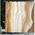 thumbnail image 4 of Ambesonne Ivory Cream Shower Curtain, Marble Surface Image, 69"Wx84"L, Cream, 4 of 5