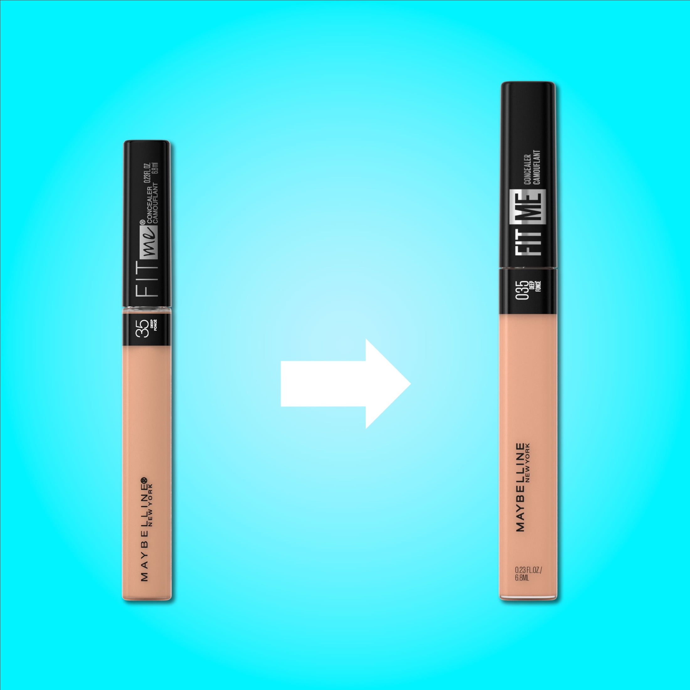 Maybelline Fit Me Liquid Concealer Makeup, Natural Coverage, Cool Ivory, 0.23 fl oz