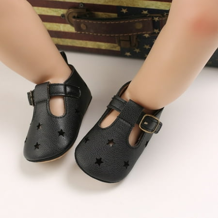 

Toddler Kids Baby Boys Girls Star Pattern Rubber Non-Slip First Walking Shoes