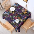 thumbnail image 2 of Pioneer Flower Floral Print Pattern Square Tablecloth,Waterproof Square Table Cover,Wipeable Spillproof Washable Table Cover for Home Kitchen Party Decor 42"X42"(107x107cm), 2 of 6