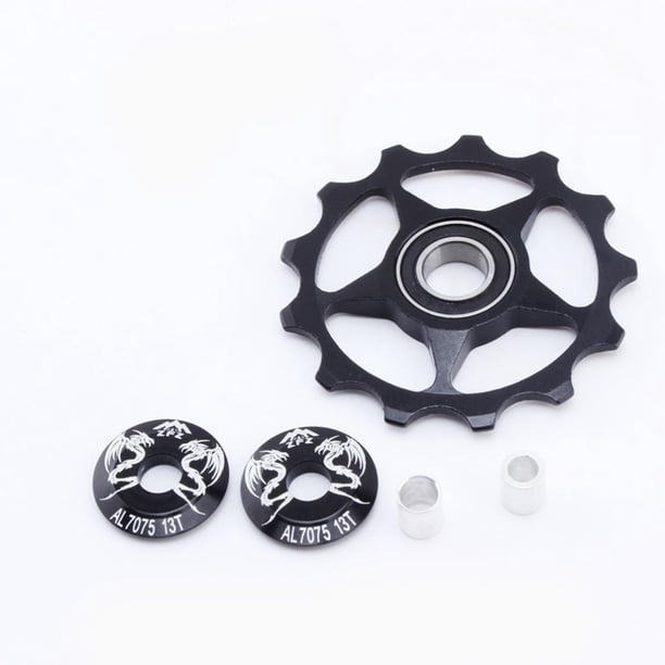 Pieza ligera de de de del jockey de aleación de aluminio Negro shamjiam Rueda de guía de bicicleta