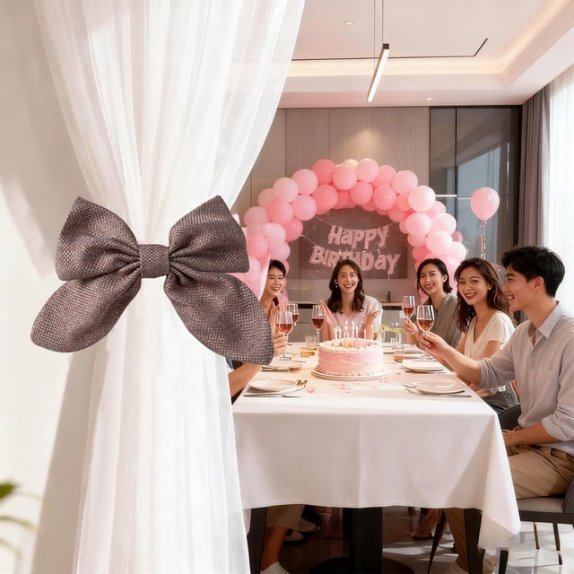 Boucle de Rideau pour Maison, Décoration de Fête de Vacances, Saint-Valentin, Mariage