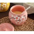 thumbnail image 3 of Japanese Flower Sugar Bowl Seasoning Pot Salt Storage Jar with Lid Spoon, 3 of 5