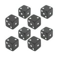 thumbnail image 1 of 8pcs 6 Sided Dice Set Educational Square Corner Dice Standard Game Dice Interactive Board Games Dice for Home Classroom Black, 1 of 8
