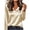 Beige, variant on Womens Tops Long Sleeve V Neck Silky Blouse Shirts Soft Lightweight Comfortable Elegant Casual Daily Fall Winter Tops
