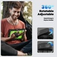 thumbnail image 5 of 3 Layer Multi-Functional Case for iPad Pro 13 2024, for Kids Heavy Duty Protective Case with Screen Protector & Stylus Holder & 360 Rotating Stand and Hand/Shoulder Strap Cover - Green+Black, 5 of 9