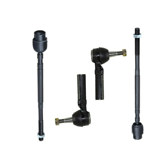 4 Pieces Inner Outer Tie Rod Ends Passenger & Driver Side Steering Kit
