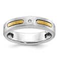 thumbnail image 1 of Diamond2Deal 14K Two-tone Gold Men's Diamond Complete Ring Size 10, 1 of 6