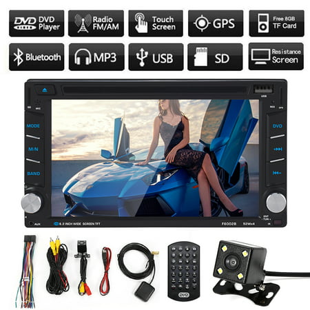 Jeobest Double-DIN In-Dash DVD/FM/CD Bluethooth Receiver with 6.2