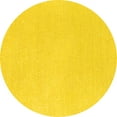 thumbnail image 1 of Ahgly Company Indoor Round Solid Yellow Modern Area Rugs, 8' Round, 1 of 4