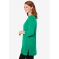 thumbnail image 3 of Woman Within Plus Size Perfect Three-Quarter-Sleeve Scoopneck Tunic, 3 of 6