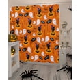 thumbnail image 4 of Halloween Pumpkin Black Cat Witch Hat Orange Shower Curtain Set ，Waterproof Fabric Shower Curtains Shower Curtains for Bathroom,Bathroom Decor 72"x72", 4 of 6