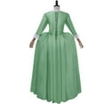 thumbnail image 3 of Schuyler Sisters Inspired Colonial Dress - Hamilton Musical Style Green Gown, 3 of 4