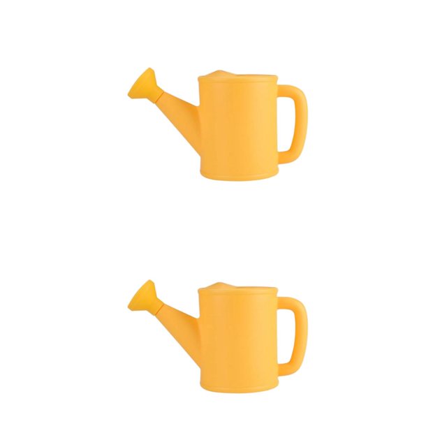 Kearding Regadera Pulverizador ajustable Herramienta de jardinería Regadera Pot Suministros de plástico de gran capacidad Adultos Regalo Amarillo 2piezas