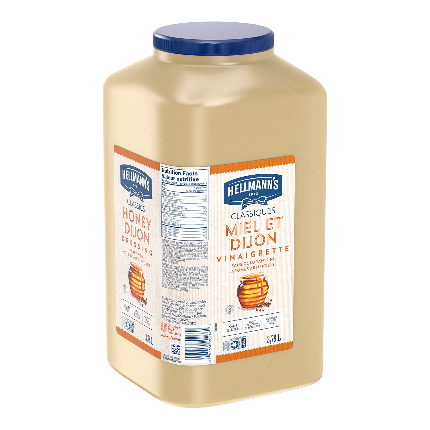 Hellmann's - - Hellmann's Classics Raspberry Vinaigrette Salad Dressing Salad Bar Bottles Gluten Free, No Artificial Flavors Or High Fructose Corn Syrup, Colors From Natural Sources, 32 Oz, Pack Of 6