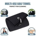 thumbnail image 3 of 3 Pack Microfiber Golf Towel With Carabiner Clip on Golf Bag Black+Gray+Blue 30x50cm, 3 of 12