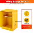 thumbnail image 3 of 4 Gallon Flammable Safety Cabinet, 18"x18"x23" Galvanized Steel Safety Cabinet,Adjustable Shelf Flammable Storage Cabinet, 3 of 8