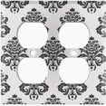 thumbnail image 3 of Metal Light Switch Plate Cover Damask Gray DAM006, 3 of 13