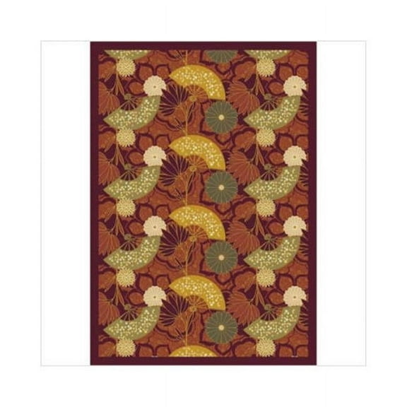 Pacific Rim Rust 5 ft.4 in. x 7 ft.8 in.  WearOn Nylon Machine Tufted- Cut Pile Nature Rug