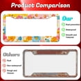 thumbnail image 5 of Artistic Flower Meta License Plate Frame - Fits 12x6 US/Canada Plates, Cute License Plate Frames for Women Car Decorative Parts Car License Plate Frame, 5 of 7