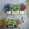 thumbnail image 7 of MAMOWEAR Artificial Flowers Outdoor Plastic Faux Plastic Corn-Flower Greenery Shrubs Plants Indoor Outside Hanging Planter Kitchen Home Wedding Office Garden Décor, 7 of 7