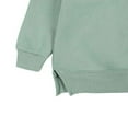 thumbnail image 4 of Ashirexll Crewneck Sweatshirts Sweatshirts For Girls Trendy 8-13 Years Girls Solid Color Round Neck Fleece Pullover Sweater Coat, 4 of 5