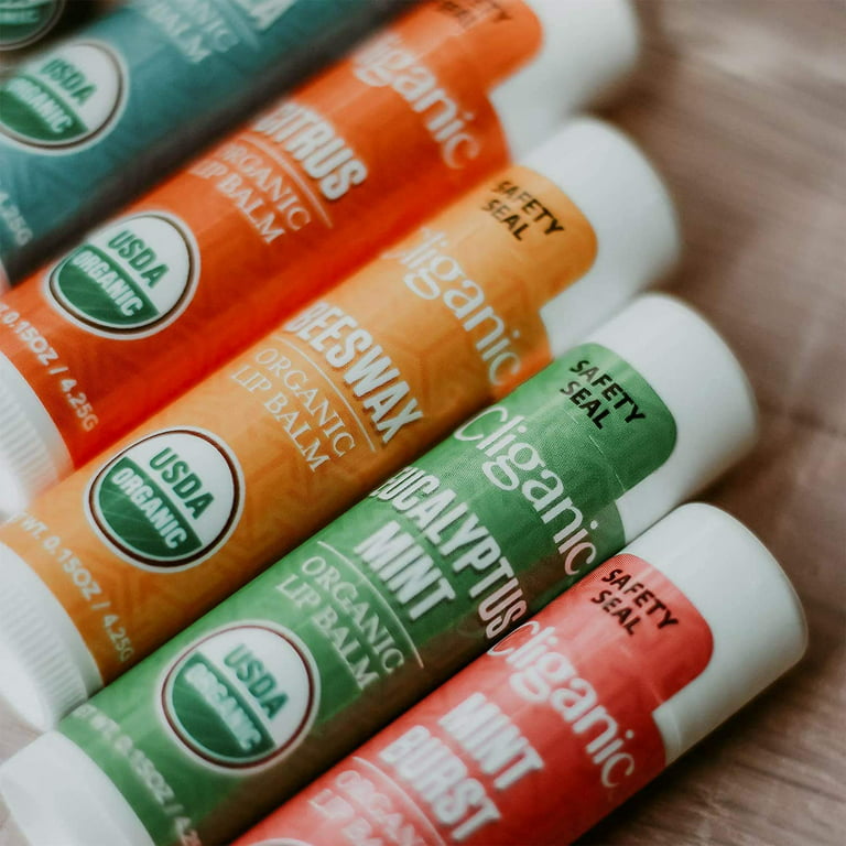 USDA Organic Lip Balm 4-Pack – Creamy Coconut Flavor with Beeswax