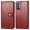 Red, variant on Dteck Case for OnePlus Nord N200 5G,Magnetic Retro Leather Card Holder Wallet Flip Case Kickstand Shockproof Protective Phone Cover,Black
