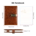 thumbnail image 2 of Riwcyla Vintage Journal Diary with Lock B6 PU Cover Retro Notebook 3,Digit Password Combination Lock Private Journal Line Pages Writing Gift for Daughter Women Boys, 2 of 6