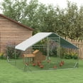 thumbnail image 2 of PawHut Metal Chicken Coop, Walk-in Hen Run House W/ Anti-Ultraviolet Cover, 2 of 10