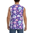thumbnail image 4 of Pofeuu Skull mushroom colorful Print Men's Muscle T-Shirt, Sleeveless, Muscle Tank, Classic Muscle Tee Top For Men Casual Sleeveless Muscle T-Shirt Trendy Clothes-Medium, 4 of 7