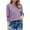 Purple1, variant on yillto Womens 3/4 Sleeve Blouse Striped Crew Neck Causal Dressy Shirt Ladies Summer Tunic Tops Outfits