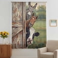 thumbnail image 2 of Farmhouse Animals Sheer Curtains 108" Extra Long, Country Cows Horses Donkeys Farm Light Filering Curtains, Privacy Drapes Simi Floor to Veiling Curtain for Living Room Bedroom Large Window Treatment, 2 of 9