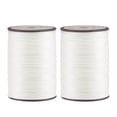 thumbnail image 1 of Unique Bargains 2 Pack Thin Waxed Thread 137 Yards 0.55mm Polyester String Cord for Machine Sewing Hand Quilting Weaving, Pearl, 1 of 5