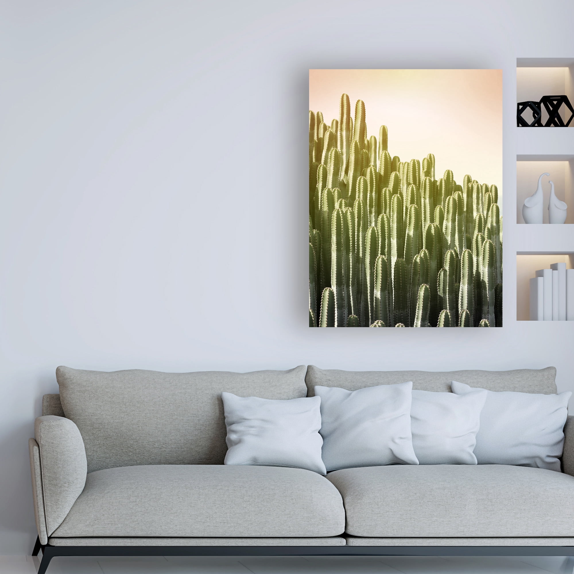 Trademark Fine Art 'Pink Sky Cactus' Canvas Art by Lexie Gree