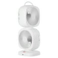 thumbnail image 4 of Ventilador giratorio de doble capa, recargable, 5 velocidades, compacto, rotación de 350 degree Blanco, 4 of 9