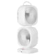thumbnail image 4 of Ventilador giratorio de doble capa, 5 velocidades, ajustable, práctico y compacto, portátil para escritorio. Blanco, 4 of 9